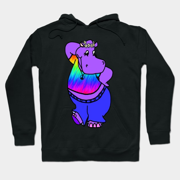 Hippie Hippo Hoodie by imphavok